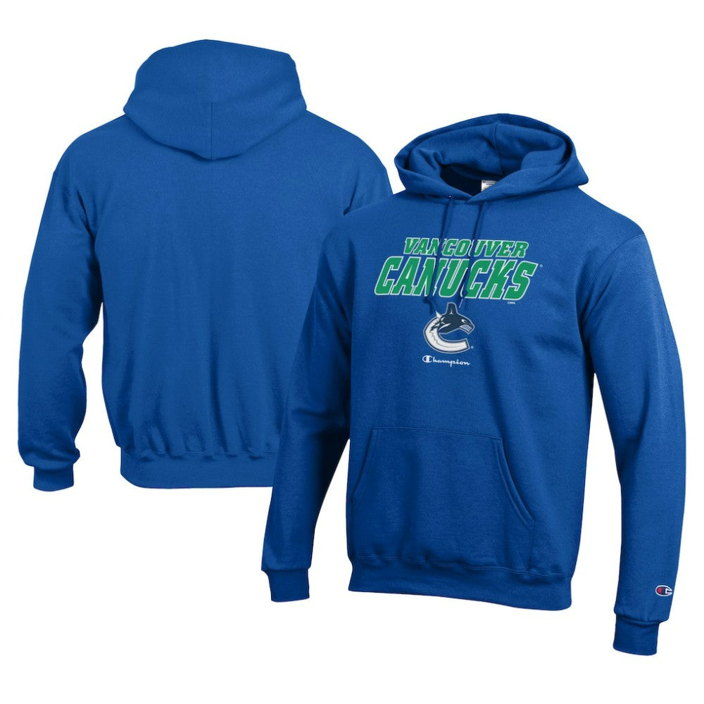 Vancouver Canucks Champion Eco Powerblend Pullover Hoodie - Royal Hoodies