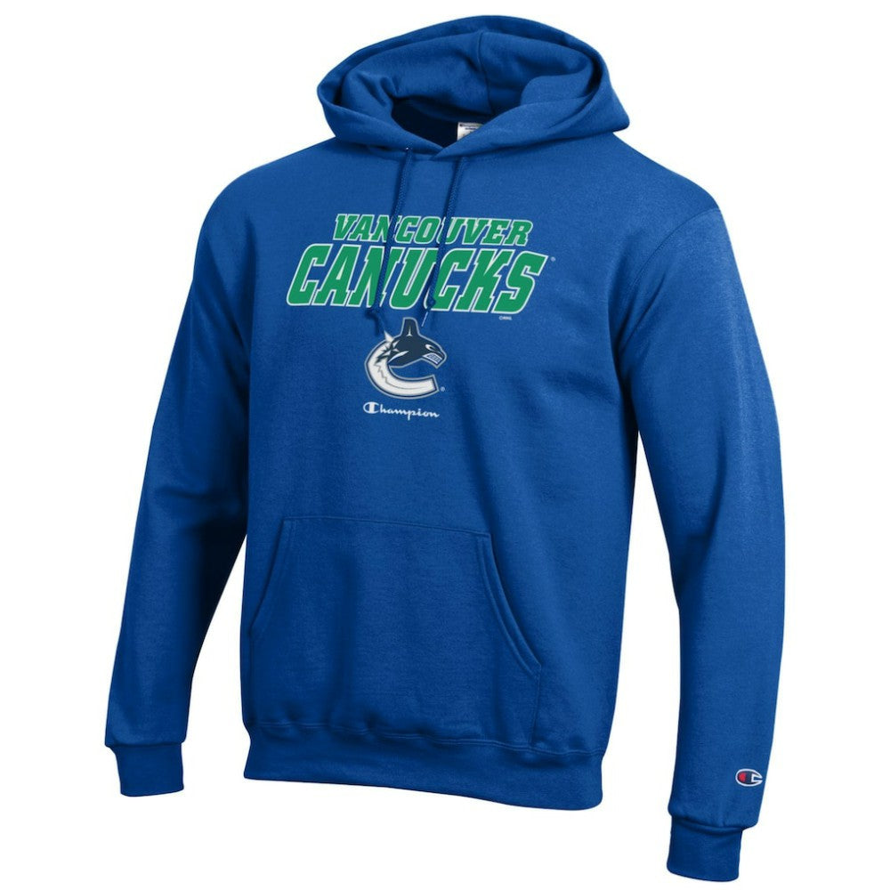 Vancouver Canucks Champion Eco Powerblend Pullover Hoodie - Royal Hoodies