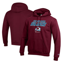 Colorado Avalanche Champion Eco Powerblend Pullover Hoodie - Burgundy Hoodies