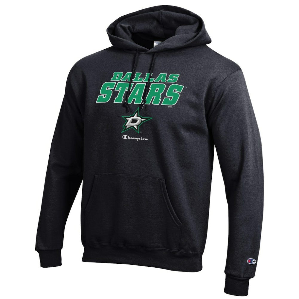Dallas Stars Champion Eco Powerblend Pullover Hoodie - Black Hoodies