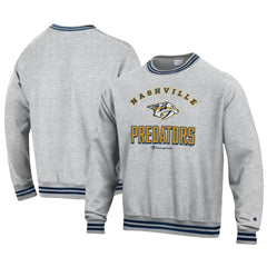 Nashville Predators Champion Reverse Weave Yarn Dye Pullover Sweatshirt - Heather Gray Sweatshirts
