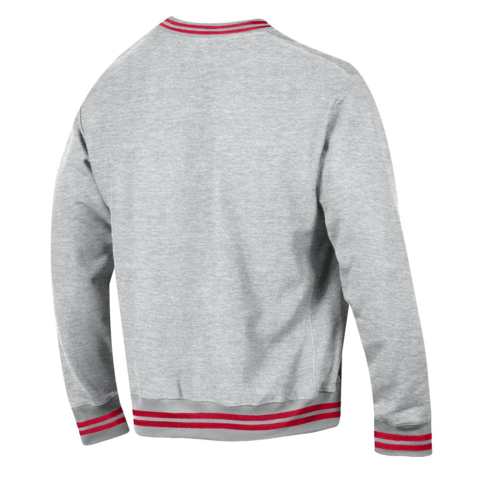 New Jersey Devils Champion Reverse Weave Yarn Dye Pullover Sweatshirt - Heather Gray Sweatshirts