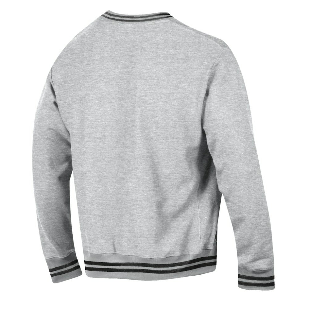 San Jose Sharks Champion Reverse Weave Yarn Dye Pullover Sweatshirt - Heather Gray Sweatshirts