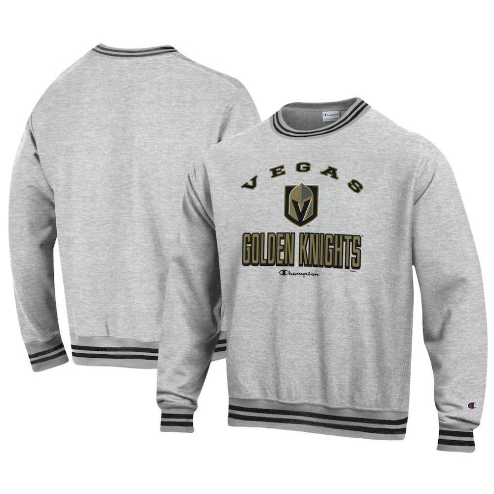 Vegas Golden Knights Champion Reverse Weave Yarn Dye Pullover Sweatshirt - Heather Gray Sweatshirts