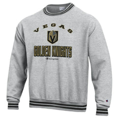 Vegas Golden Knights Champion Reverse Weave Yarn Dye Pullover Sweatshirt - Heather Gray Sweatshirts