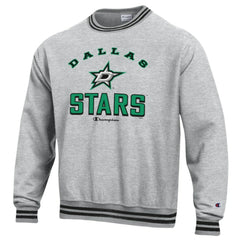 Dallas Stars Champion Reverse Weave Yarn Dye Pullover Sweatshirt - Heather Gray Sweatshirts