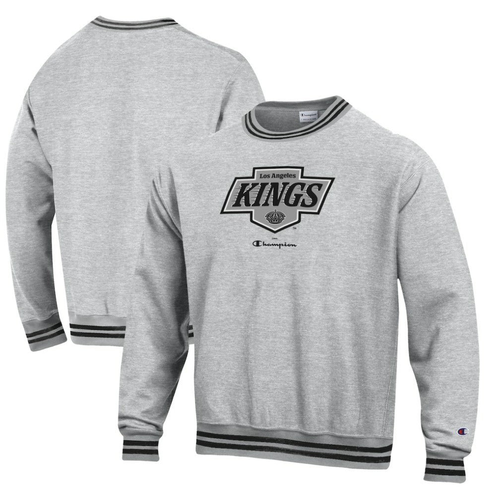 Los Angeles Kings Champion Reverse Weave Yarn Dye Pullover Sweatshirt - Heather Gray Sweatshirts