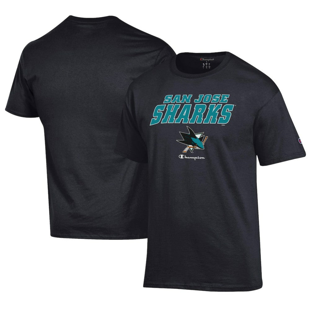 San Jose Sharks Champion Jersey T-Shirt - Black T-shirts