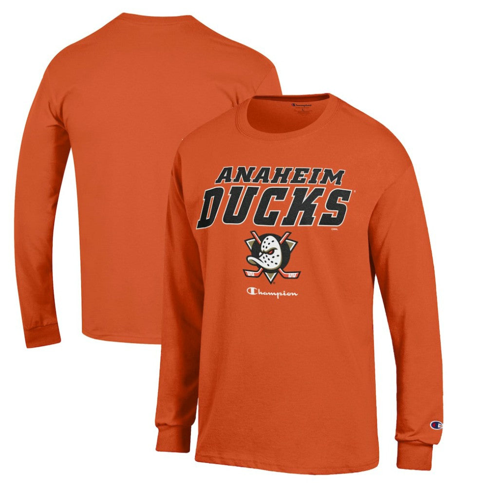 Anaheim Ducks Champion Long-Sleeve Jersey T-Shirt - Orange T-shirts