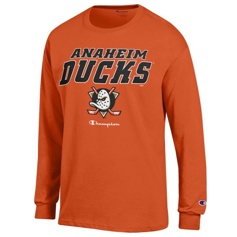 Anaheim Ducks Champion Long-Sleeve Jersey T-Shirt - Orange T-shirts