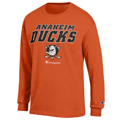 Anaheim Ducks Champion Long-Sleeve Jersey T-Shirt - Orange T-shirts