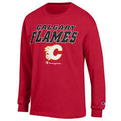 Calgary Flames Champion Long-Sleeve Jersey T-Shirt - Red T-shirts