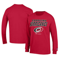 Carolina Hurricanes Champion Long-Sleeve Jersey T-Shirt - Red T-shirts