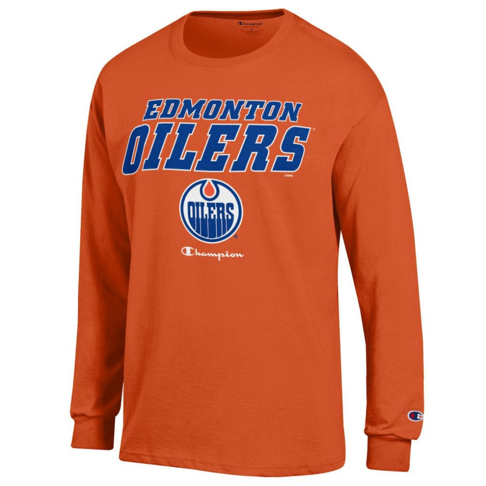 Edmonton Oilers Champion Long-Sleeve Jersey T-Shirt - Orange T-shirts
