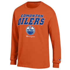 Edmonton Oilers Champion Long-Sleeve Jersey T-Shirt - Orange T-shirts