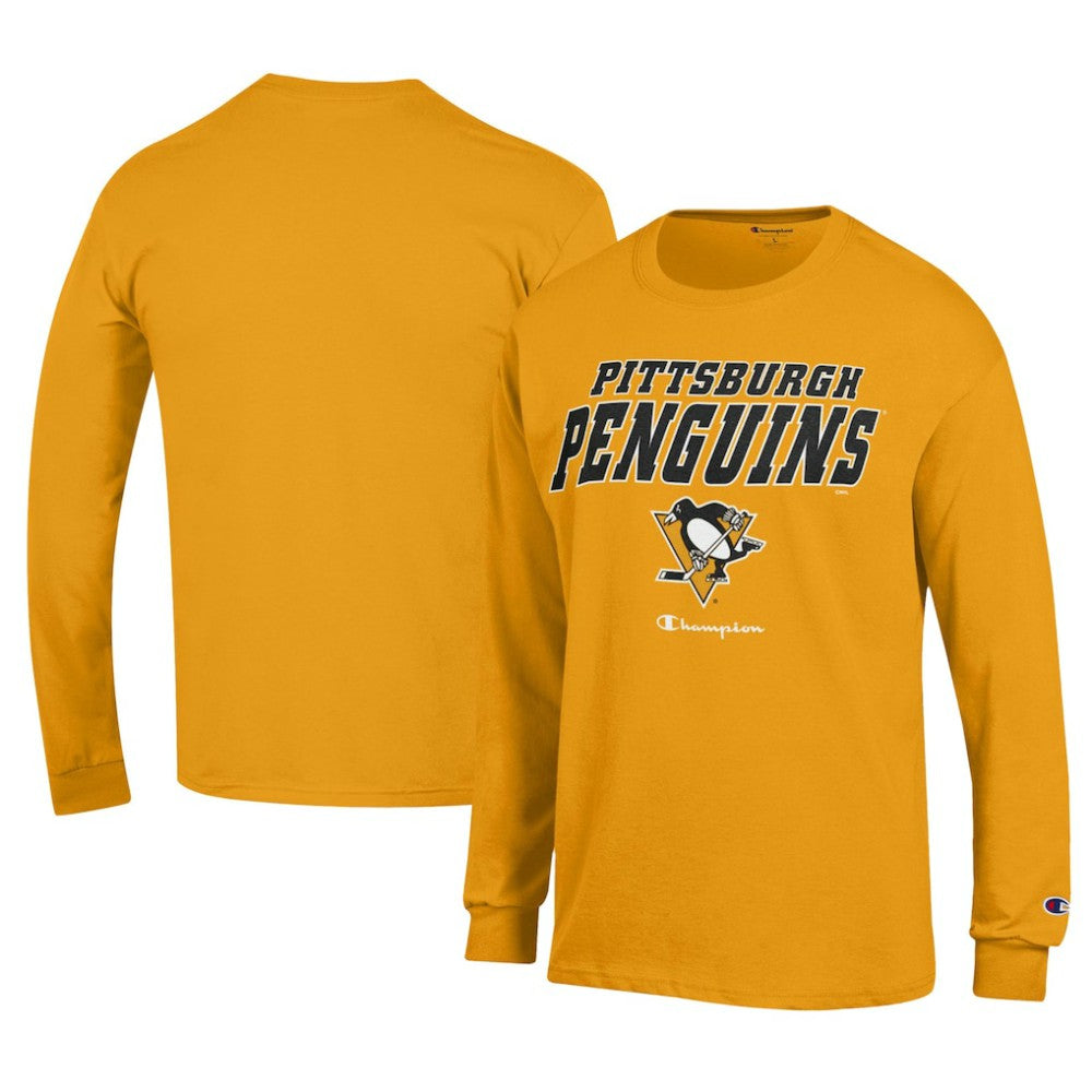 Pittsburgh Penguins Champion Long-Sleeve Jersey T-Shirt - Gold T-shirts
