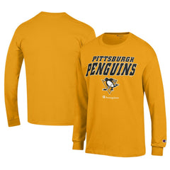Pittsburgh Penguins Champion Long-Sleeve Jersey T-Shirt - Gold T-shirts