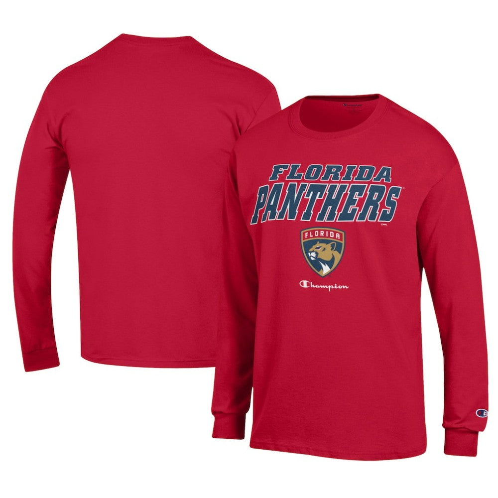 Florida Panthers Champion Long-Sleeve Jersey T-Shirt - Red T-shirts