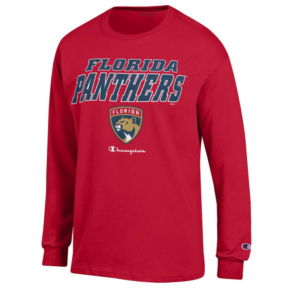 Florida Panthers Champion Long-Sleeve Jersey T-Shirt - Red T-shirts