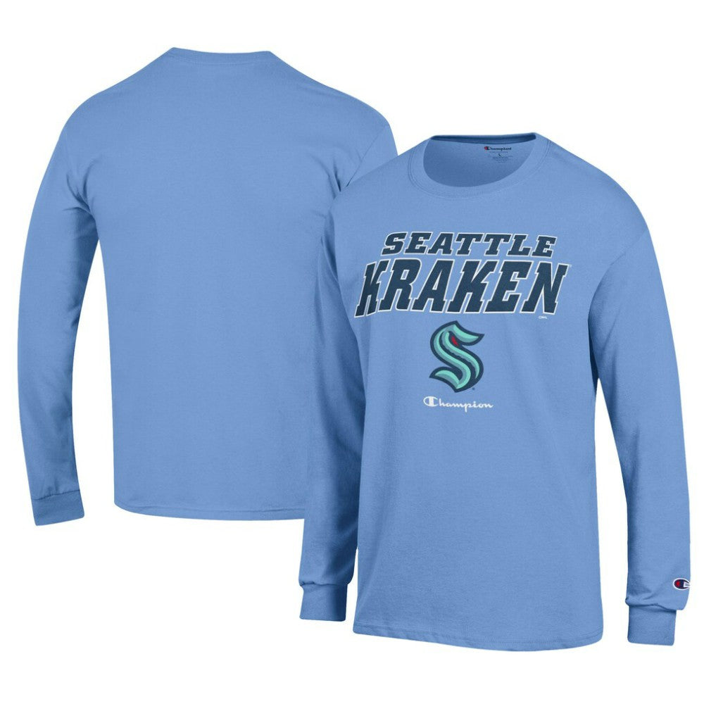 Seattle Kraken Champion Long-Sleeve Jersey T-Shirt - Light Blue T-shirts
