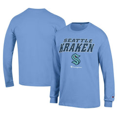 Seattle Kraken Champion Long-Sleeve Jersey T-Shirt - Light Blue T-shirts