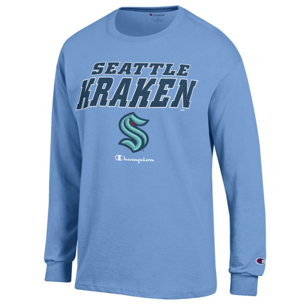 Seattle Kraken Champion Long-Sleeve Jersey T-Shirt - Light Blue T-shirts