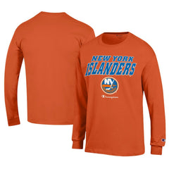 New York Islanders Champion Long-Sleeve Jersey T-Shirt - Orange T-shirts