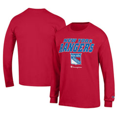 New York Rangers Champion Long-Sleeve Jersey T-Shirt - Red T-shirts