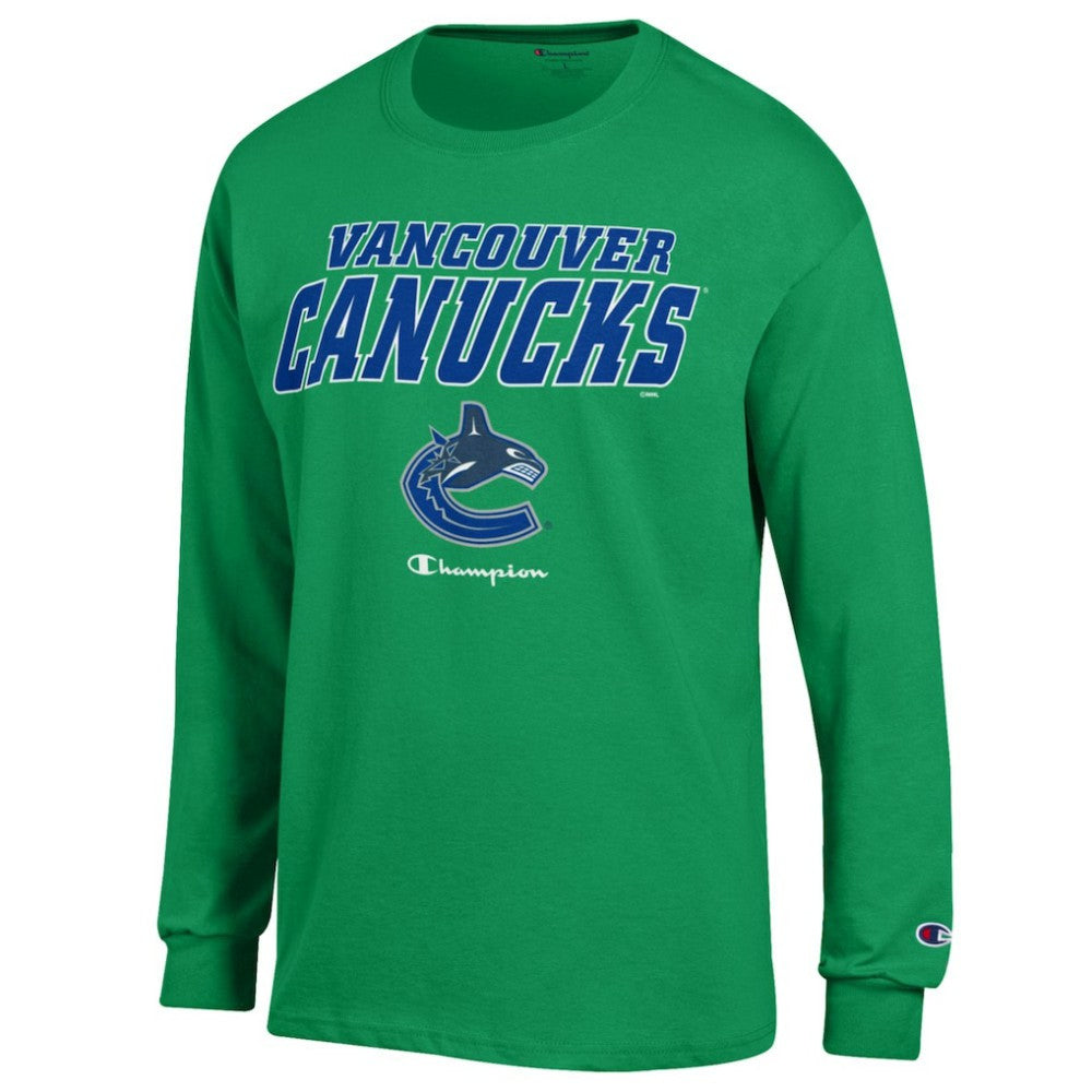 Vancouver Canucks Champion Long-Sleeve Jersey T-Shirt - Green T-shirts