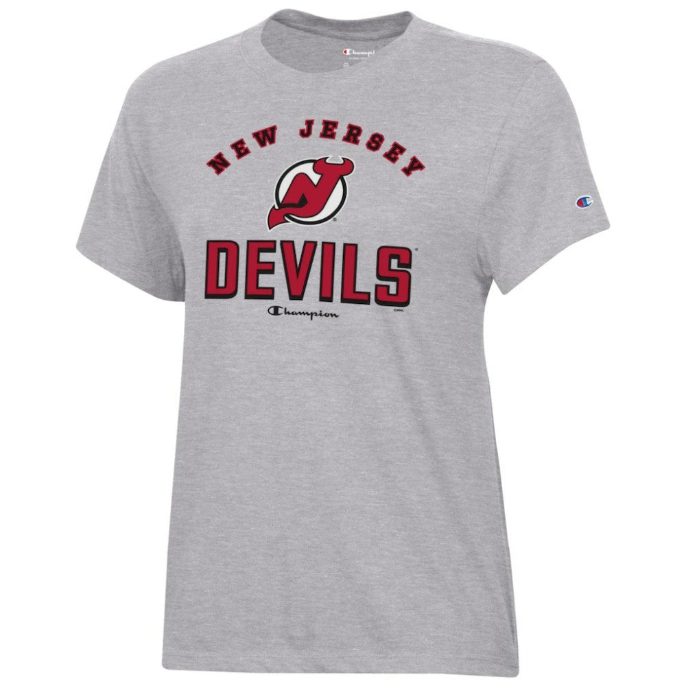 New Jersey Devils Champion Women's Core T-Shirt - Heather Gray T-shirts