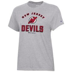 New Jersey Devils Champion Women's Core T-Shirt - Heather Gray T-shirts