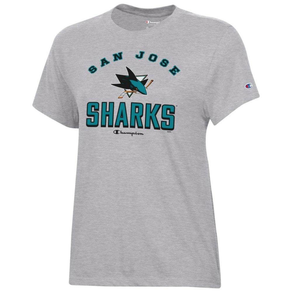 San Jose Sharks Champion Women's Core T-Shirt - Heather Gray T-shirts