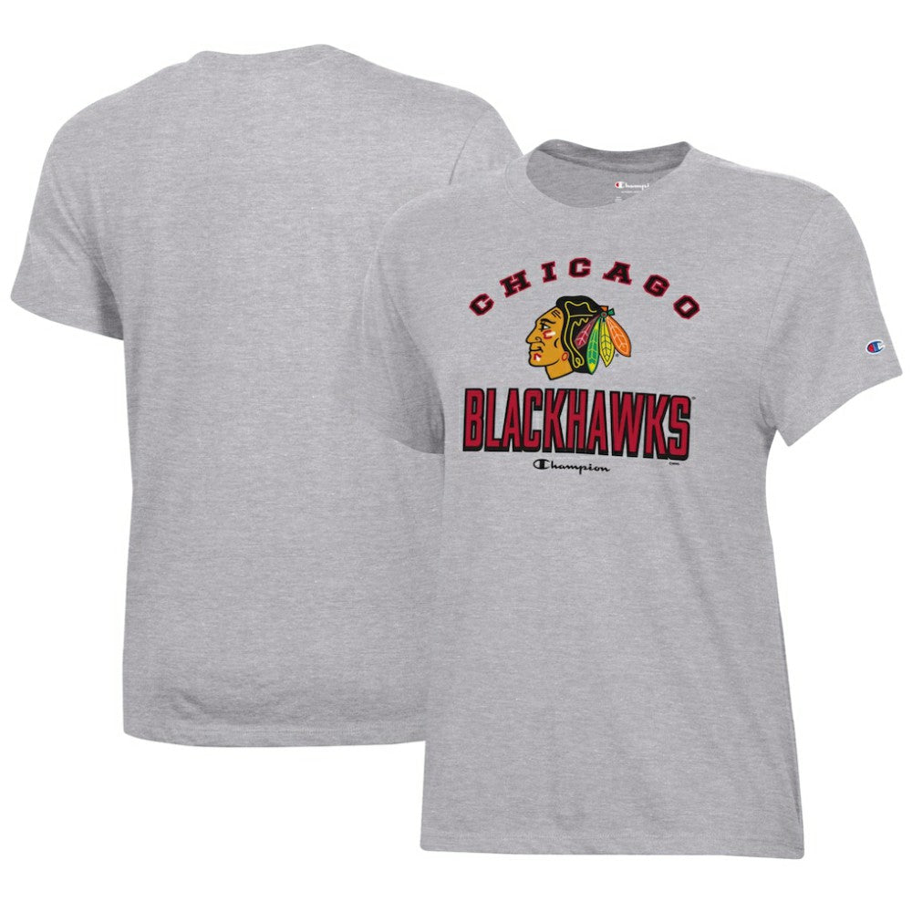 Chicago Blackhawks Champion Women's Core T-Shirt - Heather Gray T-shirts
