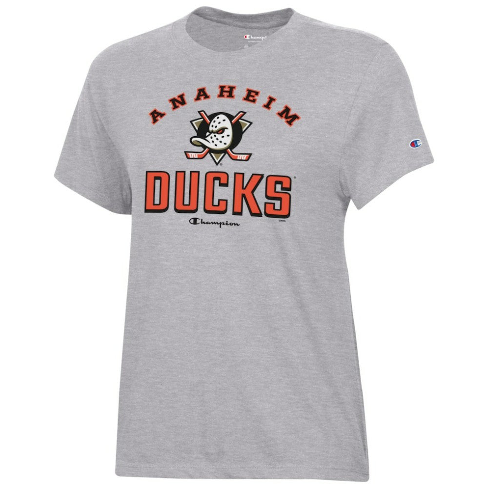 Anaheim Ducks Champion Women's Core T-Shirt - Heather Gray T-shirts