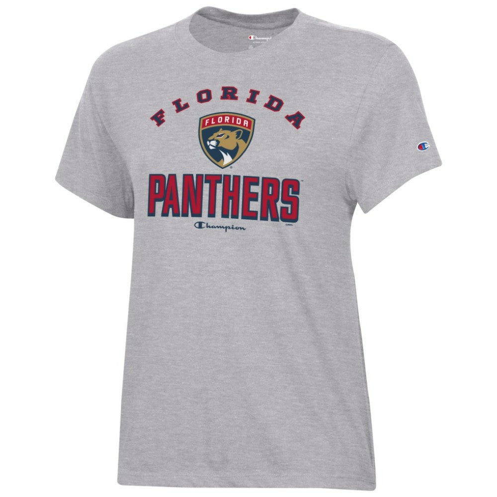 Florida Panthers Champion Women's Core T-Shirt - Heather Gray T-shirts