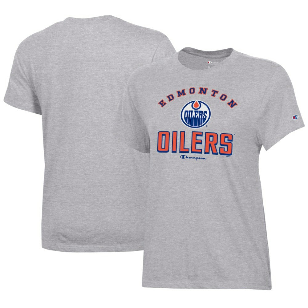 Edmonton Oilers Champion Women's Core T-Shirt - Heather Gray T-shirts