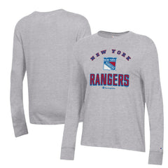 New York Rangers Champion Women's Core Long Sleeve T-Shirt - Heather Gray T-shirts