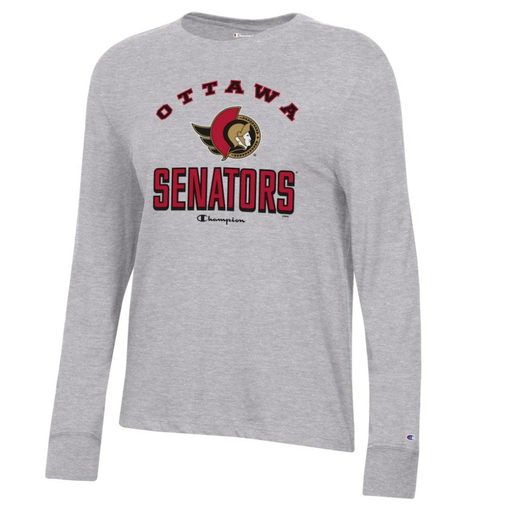 Ottawa Senators Champion Women's Core Long Sleeve T-Shirt - Heather Gray T-shirts