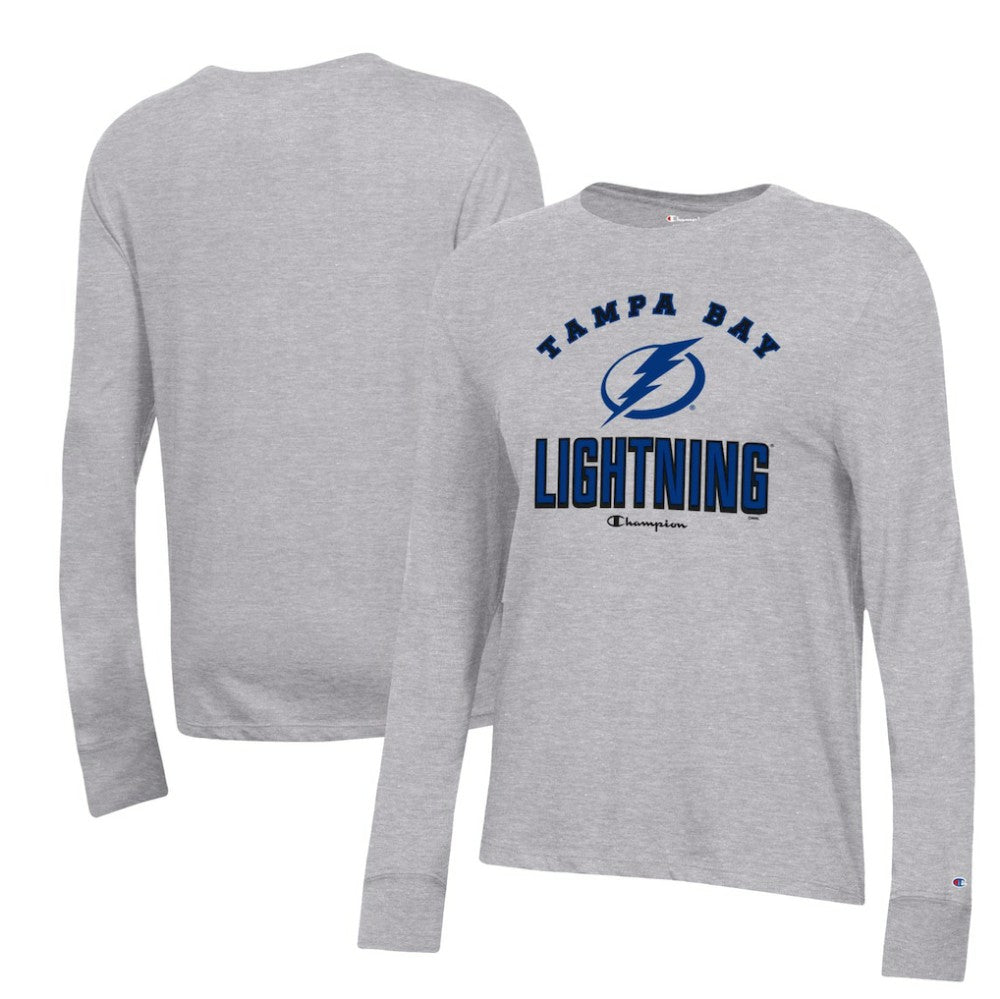 Tampa Bay Lightning Champion Women's Core Long Sleeve T-Shirt - Heather Gray T-shirts