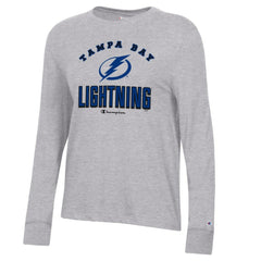 Tampa Bay Lightning Champion Women's Core Long Sleeve T-Shirt - Heather Gray T-shirts