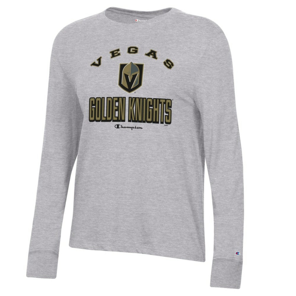 Vegas Golden Knights Champion Women's Core Long Sleeve T-Shirt - Heather Gray T-shirts