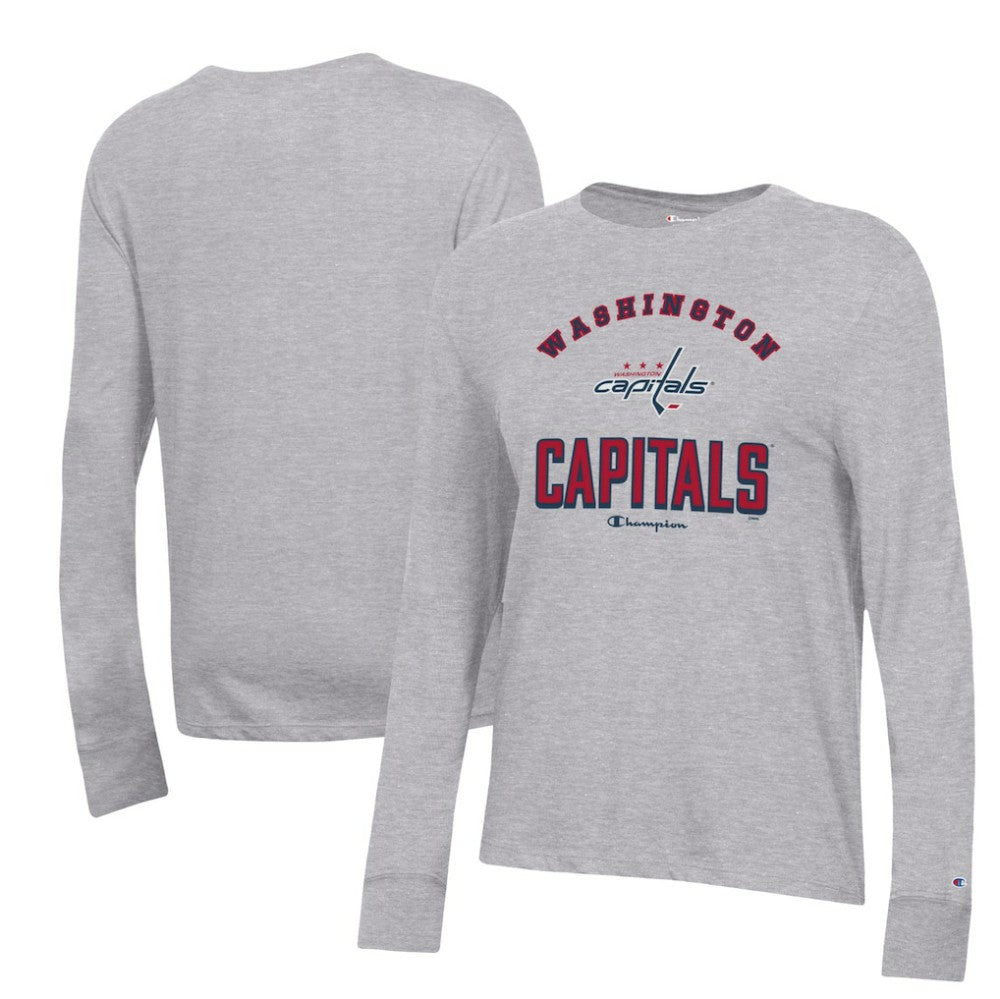 Washington Capitals Champion Women's Core Long Sleeve T-Shirt - Heather Gray T-shirts