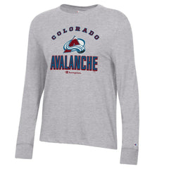 Colorado Avalanche Champion Women's Core Long Sleeve T-Shirt - Heather Gray T-shirts