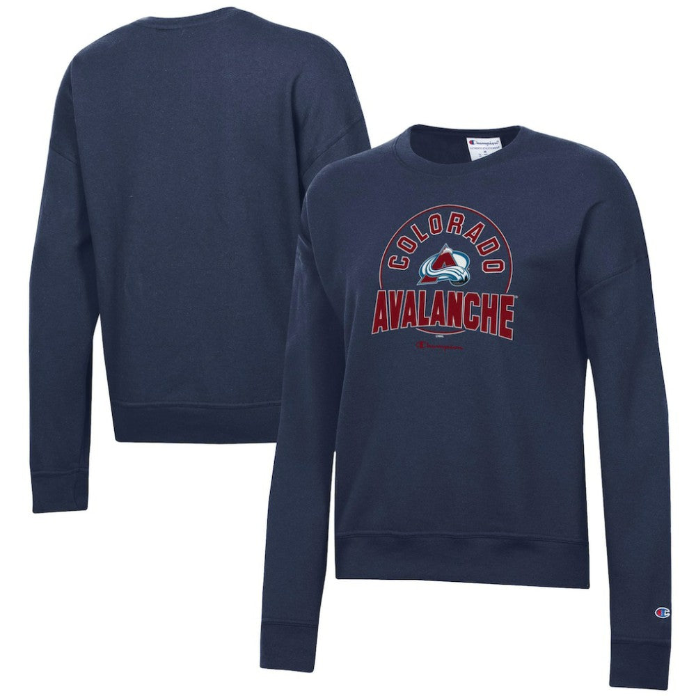 Colorado Avalanche Champion Women's Powerblend Pullover Sweatshirt - Navy Sweatshirts