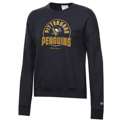 Pittsburgh Penguins Champion Women's Powerblend Pullover Sweatshirt - Black Sweatshirts