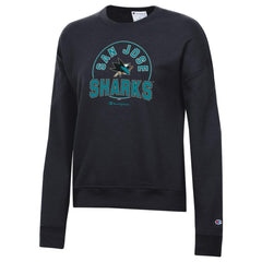 San Jose Sharks Champion Women's Powerblend Pullover Sweatshirt - Black Sweatshirts