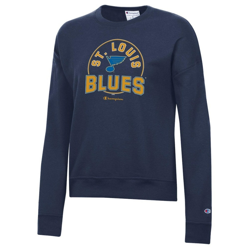 St. Louis Blues Champion Women's Powerblend Pullover Sweatshirt - Navy Sweatshirts