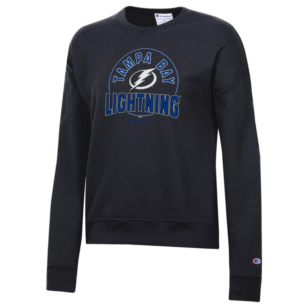 Tampa Bay Lightning Champion Women's Powerblend Pullover Sweatshirt - Black Sweatshirts
