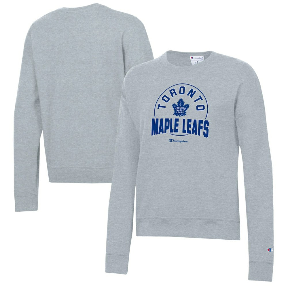 Toronto Maple Leafs Champion Women's Powerblend Pullover Sweatshirt - Gray Sweatshirts
