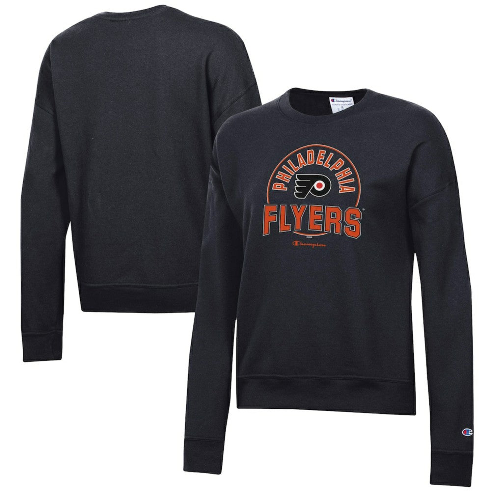 Philadelphia Flyers Champion Women's Powerblend Pullover Sweatshirt - Black Sweatshirts